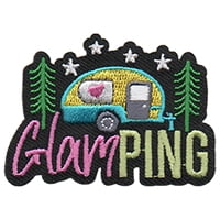 12 pieces 2" Custom Activity Scouts Applique Fun Patches - Glamping Patch