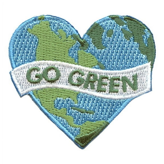 12 pieces 2" Custom Activity Scouts Applique Fun Patches - Go Green (Earth) Patch