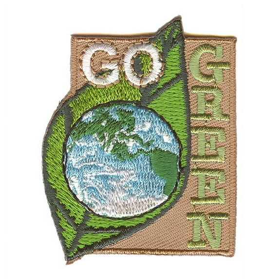 12 pieces 2" Custom Activity Scouts Applique Fun Patches - Go Green Patch 1