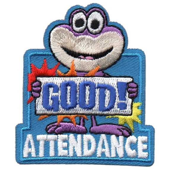 12 pieces 2" Custom Activity Scouts Applique Fun Patches - Good Attendance Patch 1