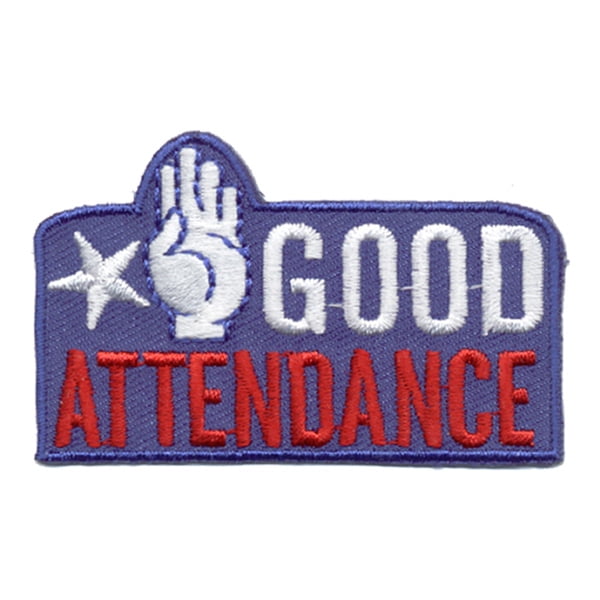 12 pieces 2" Custom Activity Scouts Applique Fun Patches - Good Attendance Patch 2