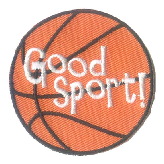 12 pieces 2" Custom Activity Scouts Applique Fun Patches - Good Sport (Basketball)