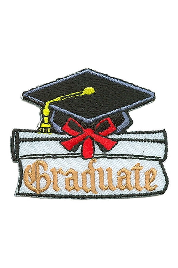 12 pieces 2" Custom Activity Scouts Applique Fun Patches - Graduate (Hat) Patch