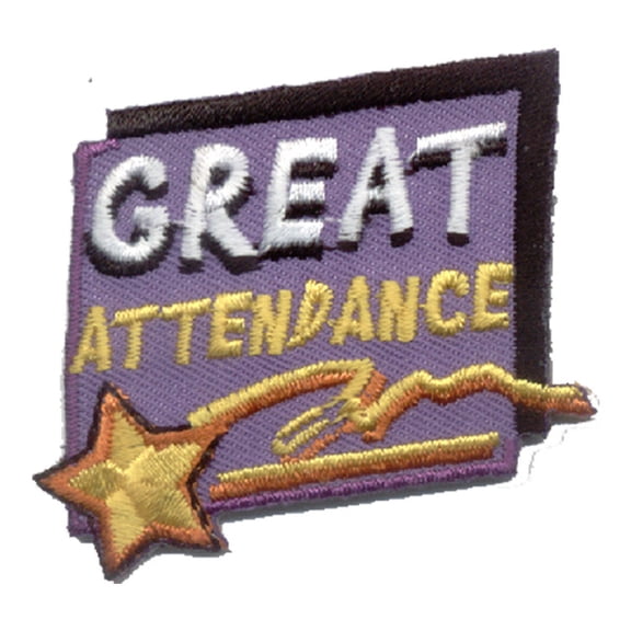 12 pieces 2" Custom Activity Scouts Applique Fun Patches - Great Attendance Patch 2