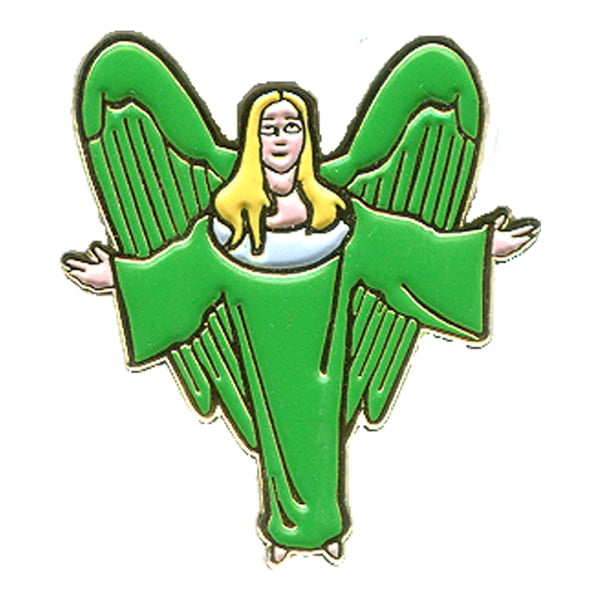 12 pieces 2" Custom Activity Scouts Applique Fun Patches - Green Angel (Arms Out) Pin