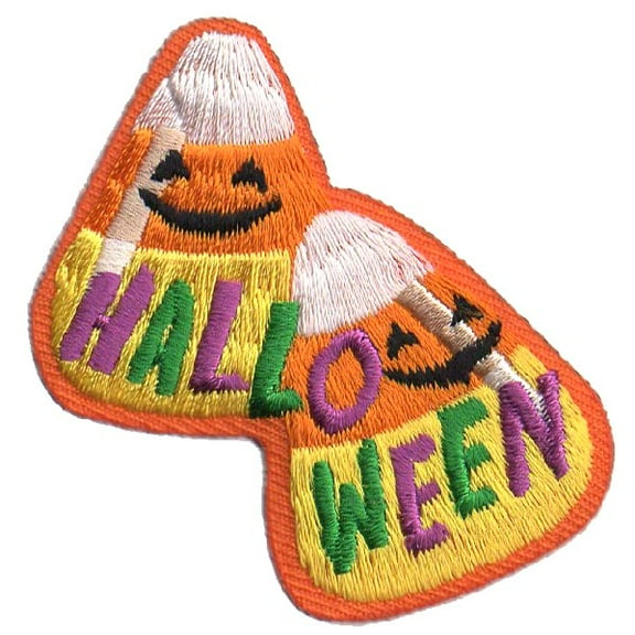 12 pieces 2" Custom Activity Scouts Applique Fun Patches - Halloween (Candy Corn) Patch