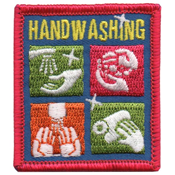 12 pieces 2" Custom Activity Scouts Applique Fun Patches - Handwashing Patch