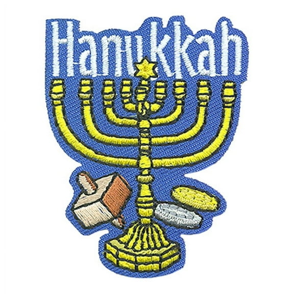 12 pieces 2" Custom Activity Scouts Applique Fun Patches - Hanukkah Patch