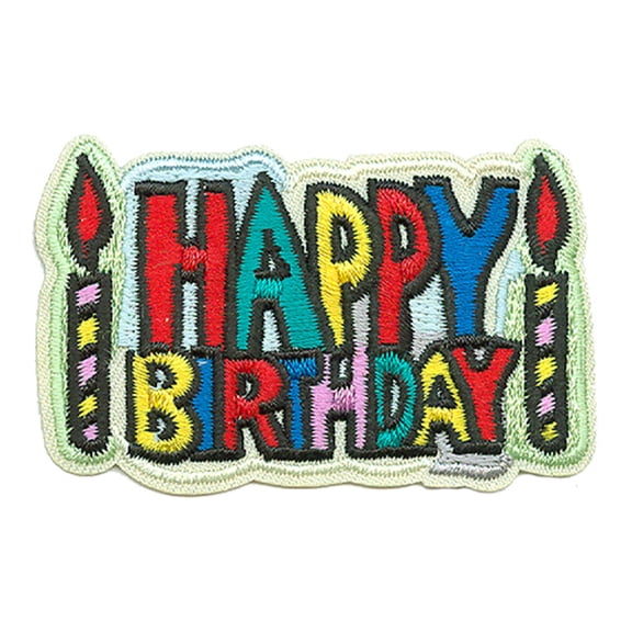 12 pieces 2" Custom Activity Scouts Applique Fun Patches - Happy Birthday Patch