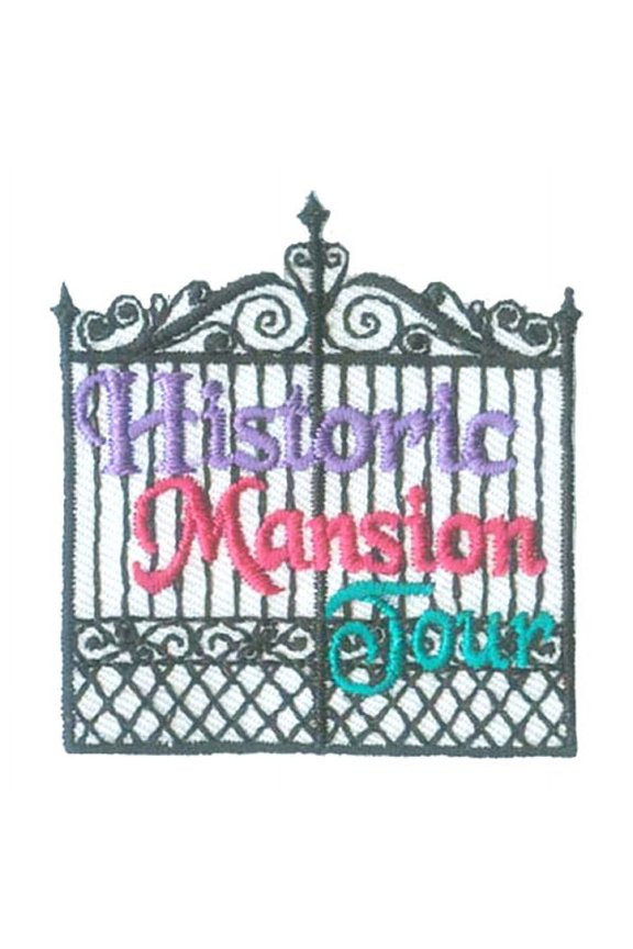 12 pieces 2" Custom Activity Scouts Applique Fun Patches - Historic Mansion Tour Patch