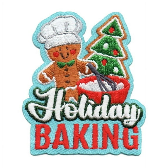 12 pieces 2" Custom Activity Scouts Applique Fun Patches - Holiday Baking Patch 2