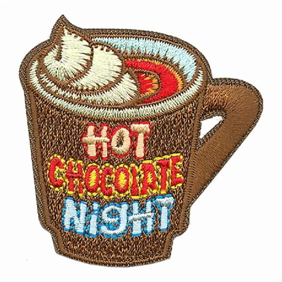 12 pieces 2" Custom Activity Scouts Applique Fun Patches - Hot Chocolate Night Patch
