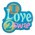 thumbnail image 1 of 12 pieces 2" Custom Activity Scouts Applique Fun Patches - I Love 2 Swap Patch 2, 1 of 1