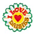 thumbnail image 1 of 12 pieces 2" Custom Activity Scouts Applique Fun Patches - I Love Daisies Patch 2, 1 of 1