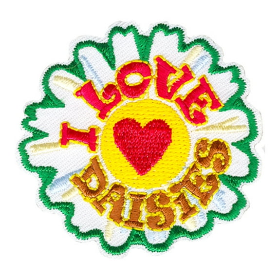 12 pieces 2" Custom Activity Scouts Applique Fun Patches - I Love Daisies Patch 2
