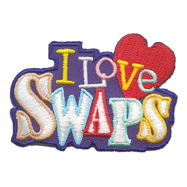 12 pieces 2" Custom Activity Scouts Applique Fun Patches - I Love Swaps Patch