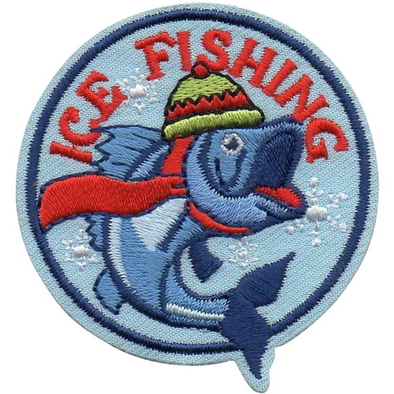 12 pieces 2" Custom Activity Scouts Applique Fun Patches - Ice Fishing Patch 3