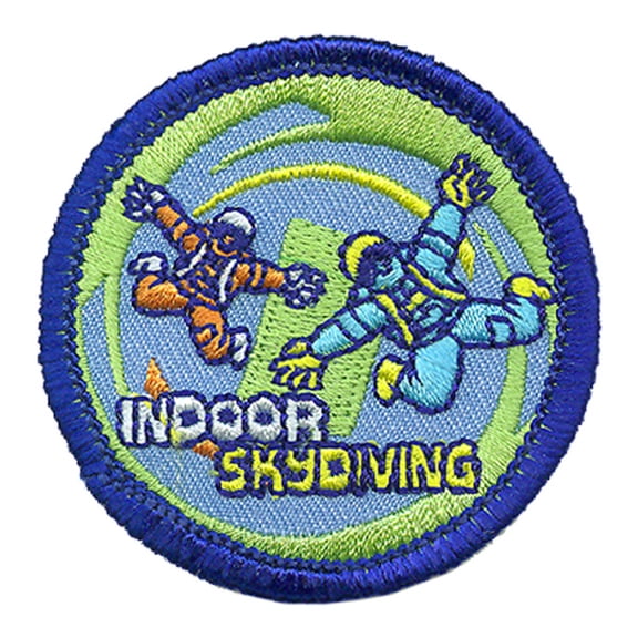 12 pieces 2" Custom Activity Scouts Applique Fun Patches - Indoor Skydiving Patch