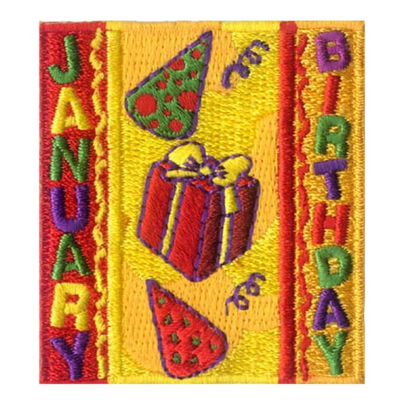 12 pieces 2" Custom Activity Scouts Applique Fun Patches - January Birthday Patch