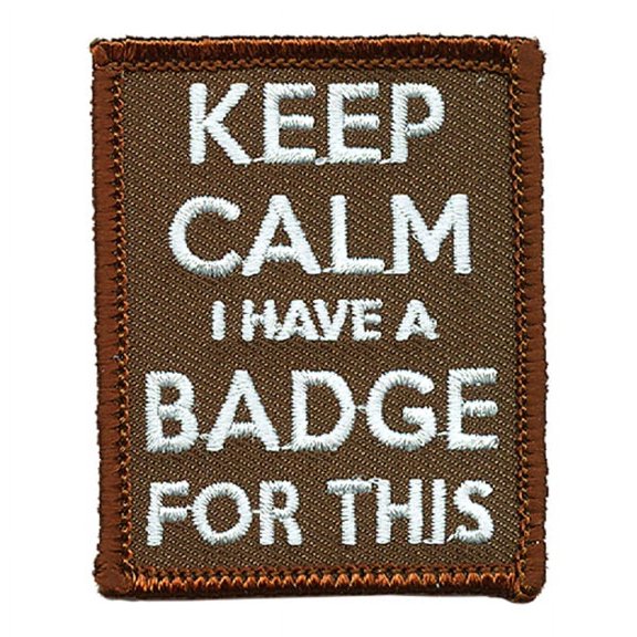 12 pieces 2" Custom Activity Scouts Applique Fun Patches - Keep Calm I Have A Badge Patch 1