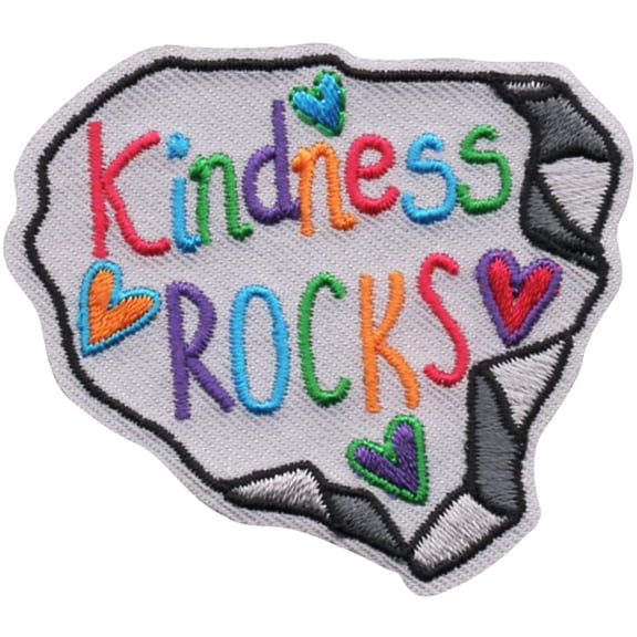 12 pieces 2" Custom Activity Scouts Applique Fun Patches - Kindness Rocks Patch 2
