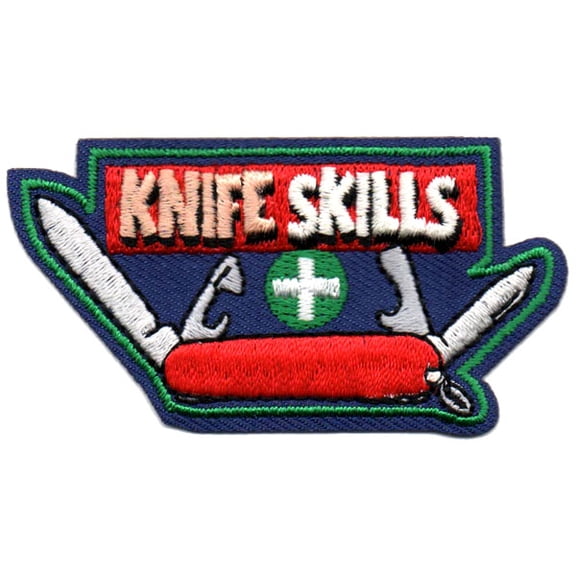 12 pieces 2" Custom Activity Scouts Applique Fun Patches - Knife Skills Patch