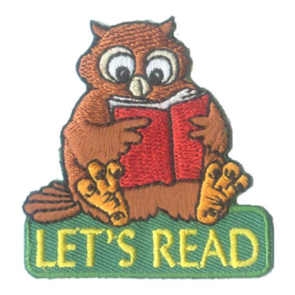 12 pieces 2" Custom Activity Scouts Applique Fun Patches - Let’s Read Patch