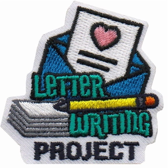 12 pieces 2" Custom Activity Scouts Applique Fun Patches - Letter Writing Project Patch