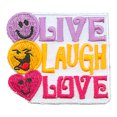 thumbnail image 1 of 12 pieces 2" Custom Activity Scouts Applique Fun Patches - Live Laugh Love Patch, 1 of 1