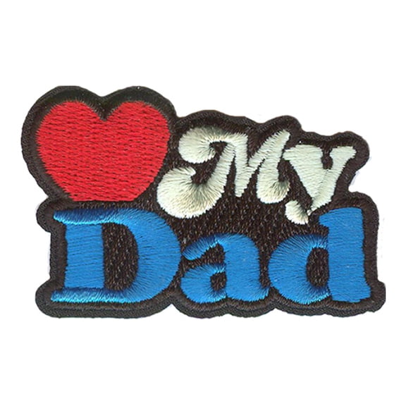 12 pieces 2" Custom Activity Scouts Applique Fun Patches - Love My Dad Patch