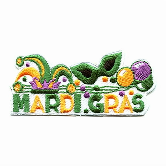 12 pieces 2" Custom Activity Scouts Applique Fun Patches - Mardi Gras Patch 3