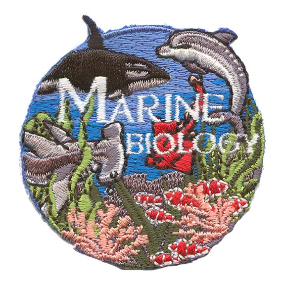 12 pieces 2" Custom Activity Scouts Applique Fun Patches - Marine Biology Patch