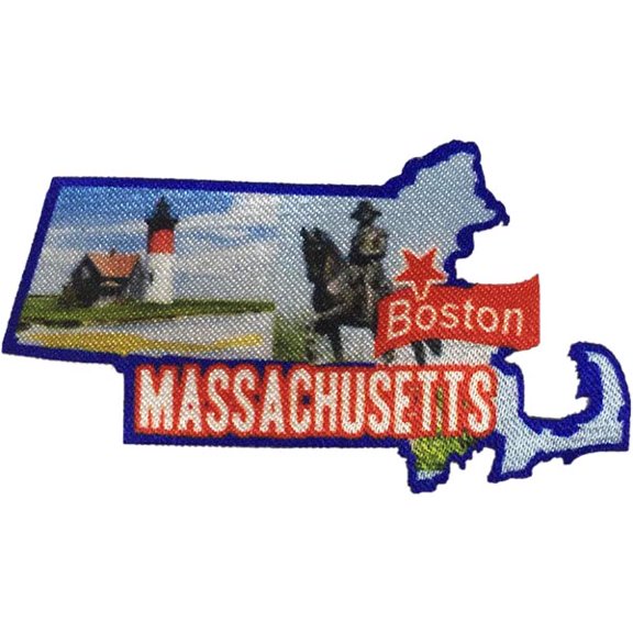 12 pieces 2" Custom Activity Scouts Applique Fun Patches - Massachusetts Patch