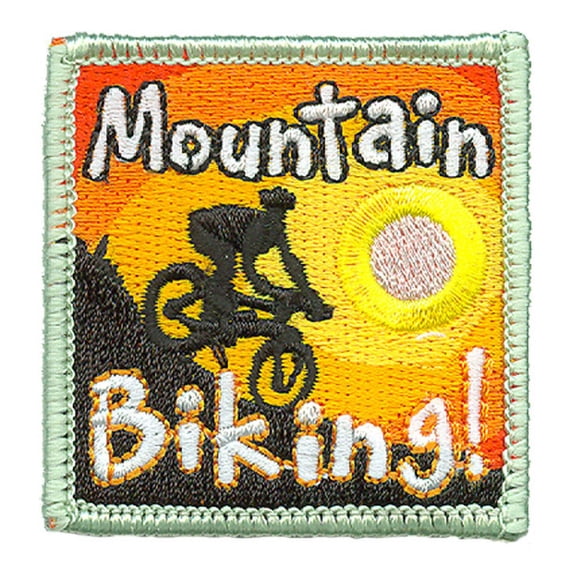 12 pieces 2" Custom Activity Scouts Applique Fun Patches - Mountain Biking Patch