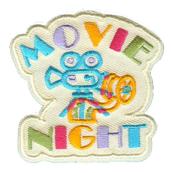 12 pieces 2" Custom Activity Scouts Applique Fun Patches - Movie Night Patch 1