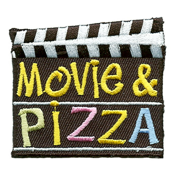12 pieces 2" Custom Activity Scouts Applique Fun Patches - Movie & Pizza Patch 2