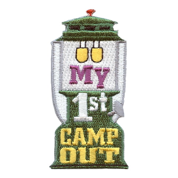12 pieces 2" Custom Activity Scouts Applique Fun Patches - My 1st Camp Out Patch