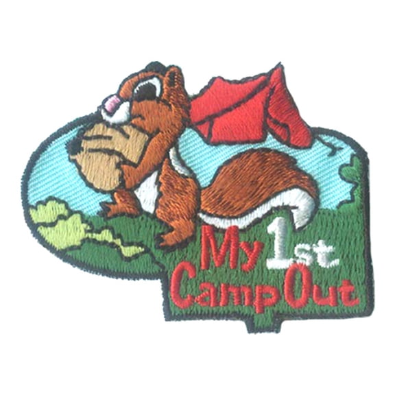 12 pieces 2" Custom Activity Scouts Applique Fun Patches - My 1st Campout Patch