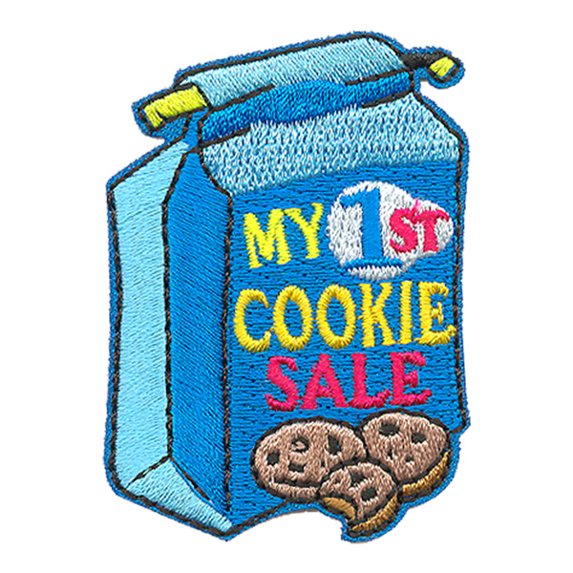 12 pieces 2" Custom Activity Scouts Applique Fun Patches - My 1st Cookie Sale Patch 2