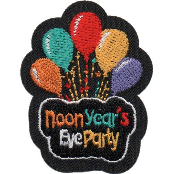 12 pieces 2" Custom Activity Scouts Applique Fun Patches - Noon Year's Eve Party Patch