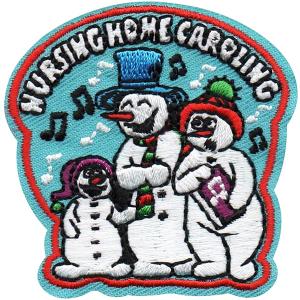 12 pieces 2" Custom Activity Scouts Applique Fun Patches - Nursing Home Caroling Patch