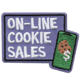 thumbnail image 1 of 12 pieces 2" Custom Activity Scouts Applique Fun Patches - On-Line Cookie Sales Patch, 1 of 1