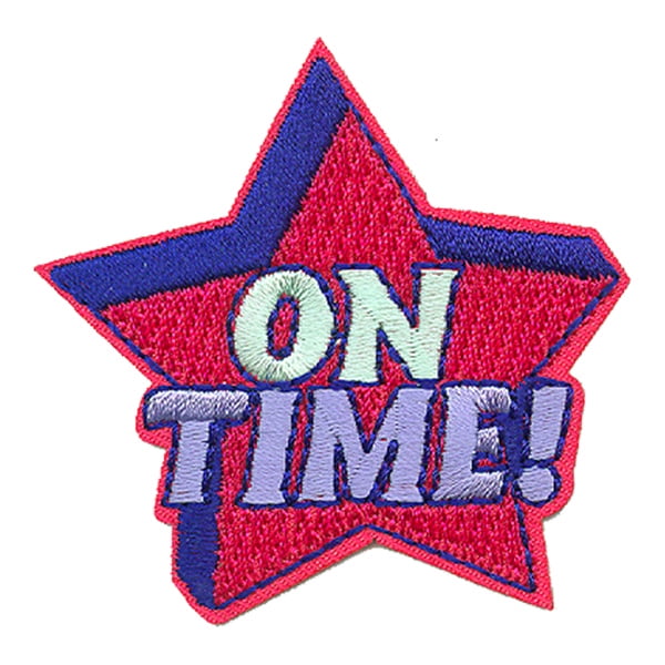 12 pieces 2" Custom Activity Scouts Applique Fun Patches - On Time (Star) Patch