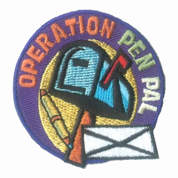 12 pieces 2" Custom Activity Scouts Applique Fun Patches - Operation Pen Pal Patch