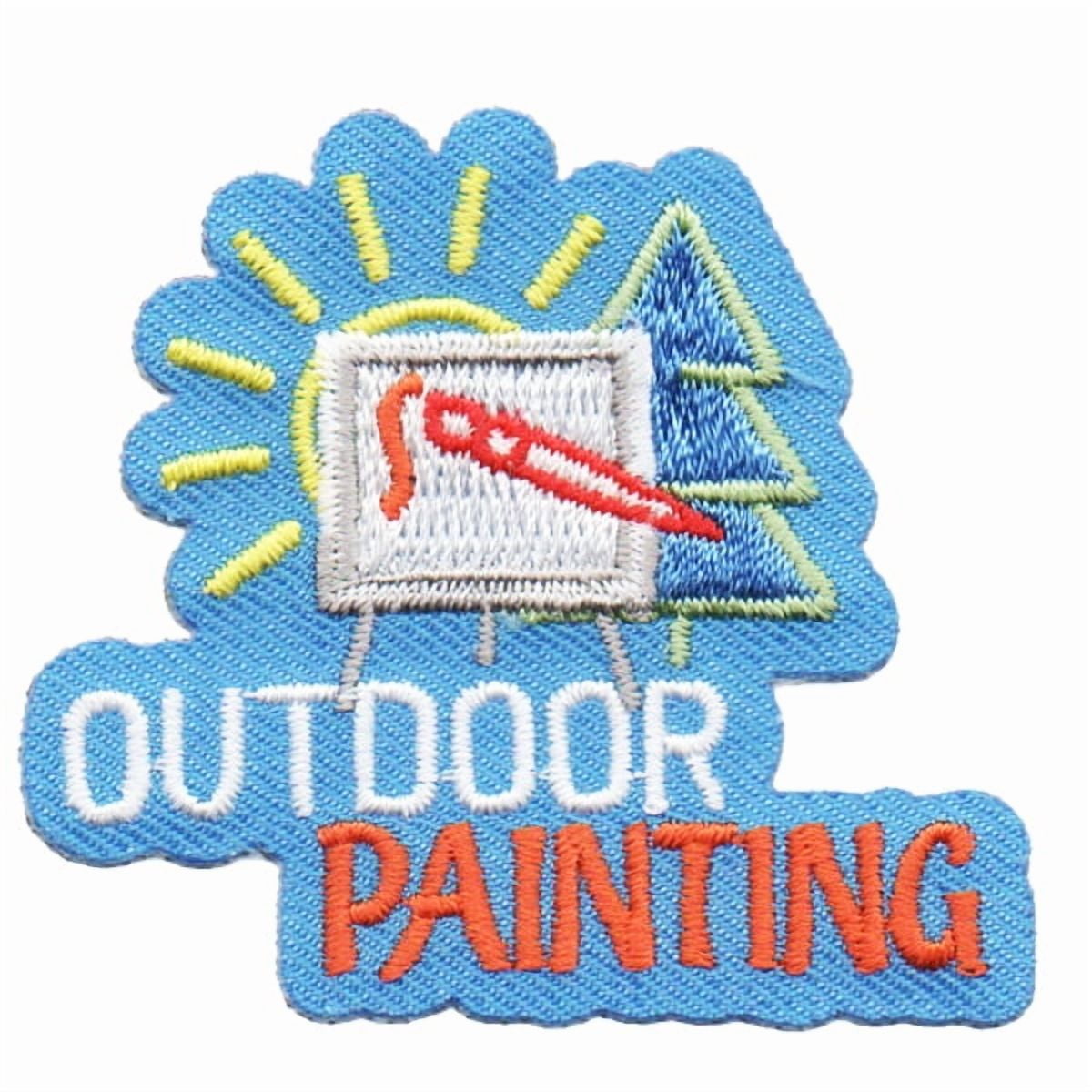 12 pieces 2" Custom Activity Scouts Applique Fun Patches - Outdoor Painting