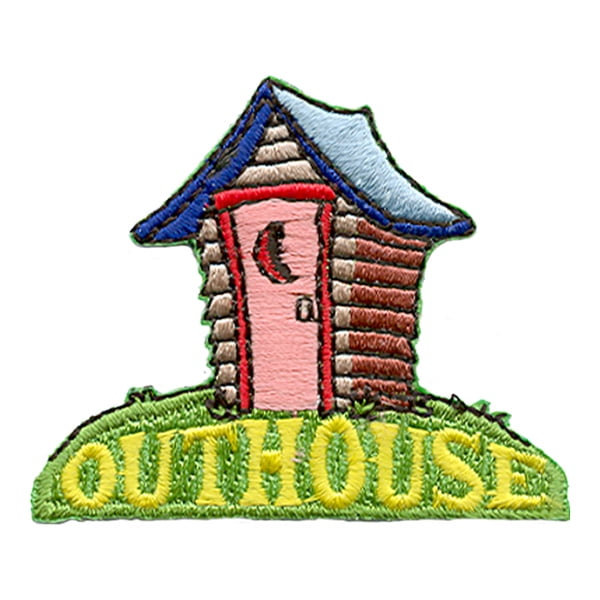 12 pieces 2" Custom Activity Scouts Applique Fun Patches - Outhouse Patch