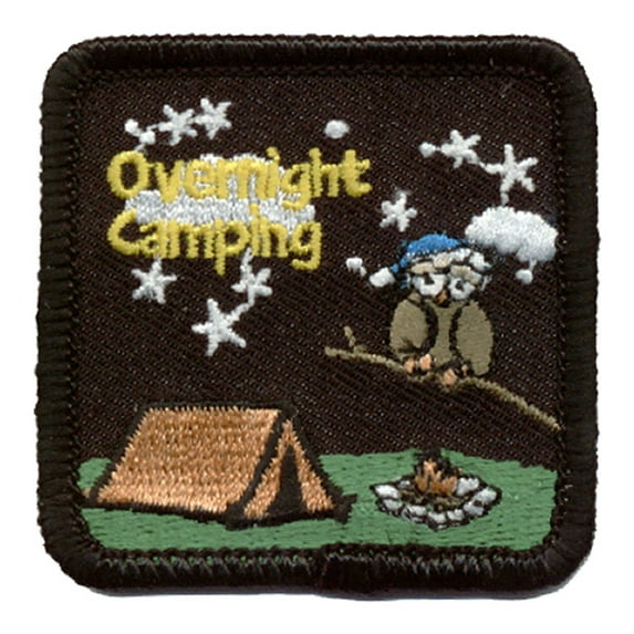 12 pieces 2" Custom Activity Scouts Applique Fun Patches - Overnight Camping Patch