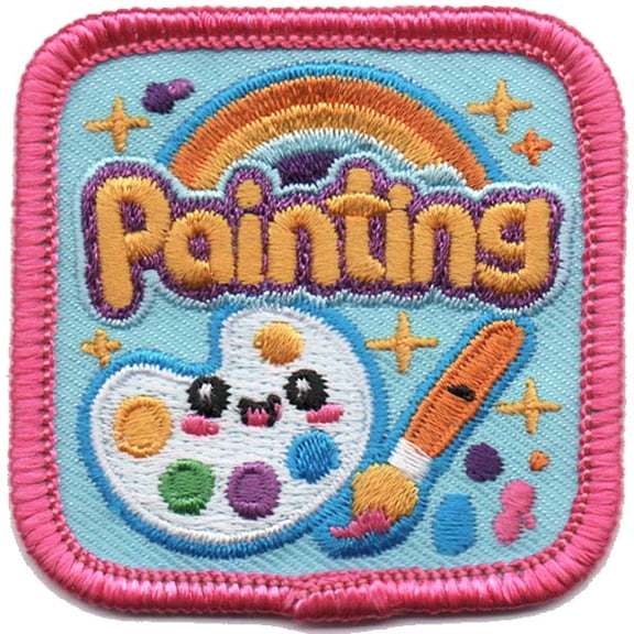 12 pieces 2" Custom Activity Scouts Applique Fun Patches - Painting Patch