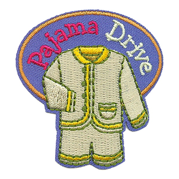 12 pieces 2" Custom Activity Scouts Applique Fun Patches - Pajama Drive Patch