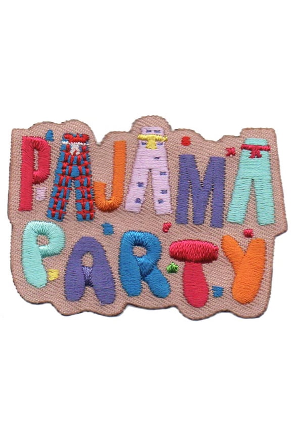 12 pieces 2" Custom Activity Scouts Applique Fun Patches - Pajama Party Patch 1